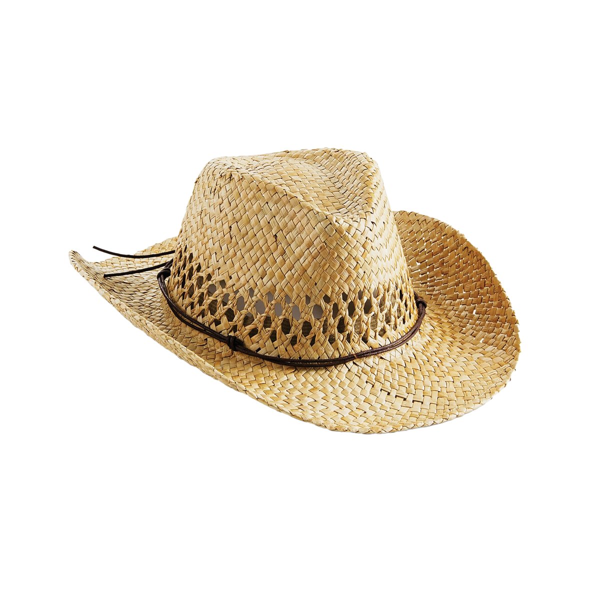 Chapeau de cowboy en paille beige, BEECHFIELD