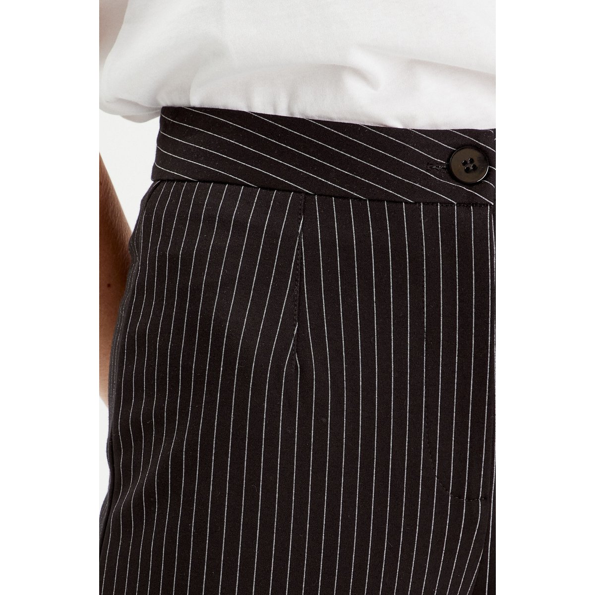 Pantalon large taille haute noir, CACHE CACHE