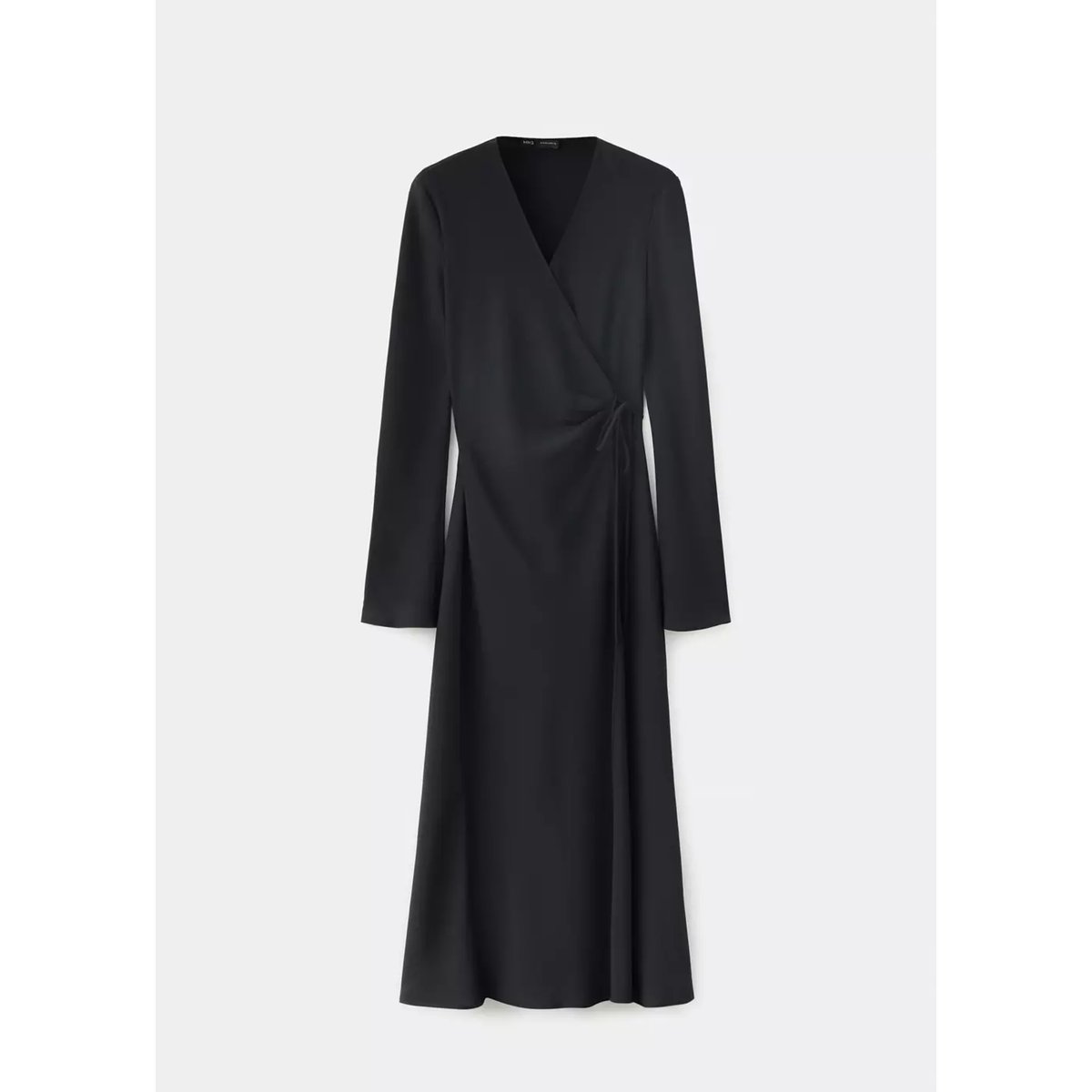 Robe cache-cœur nœud noir, MANGO