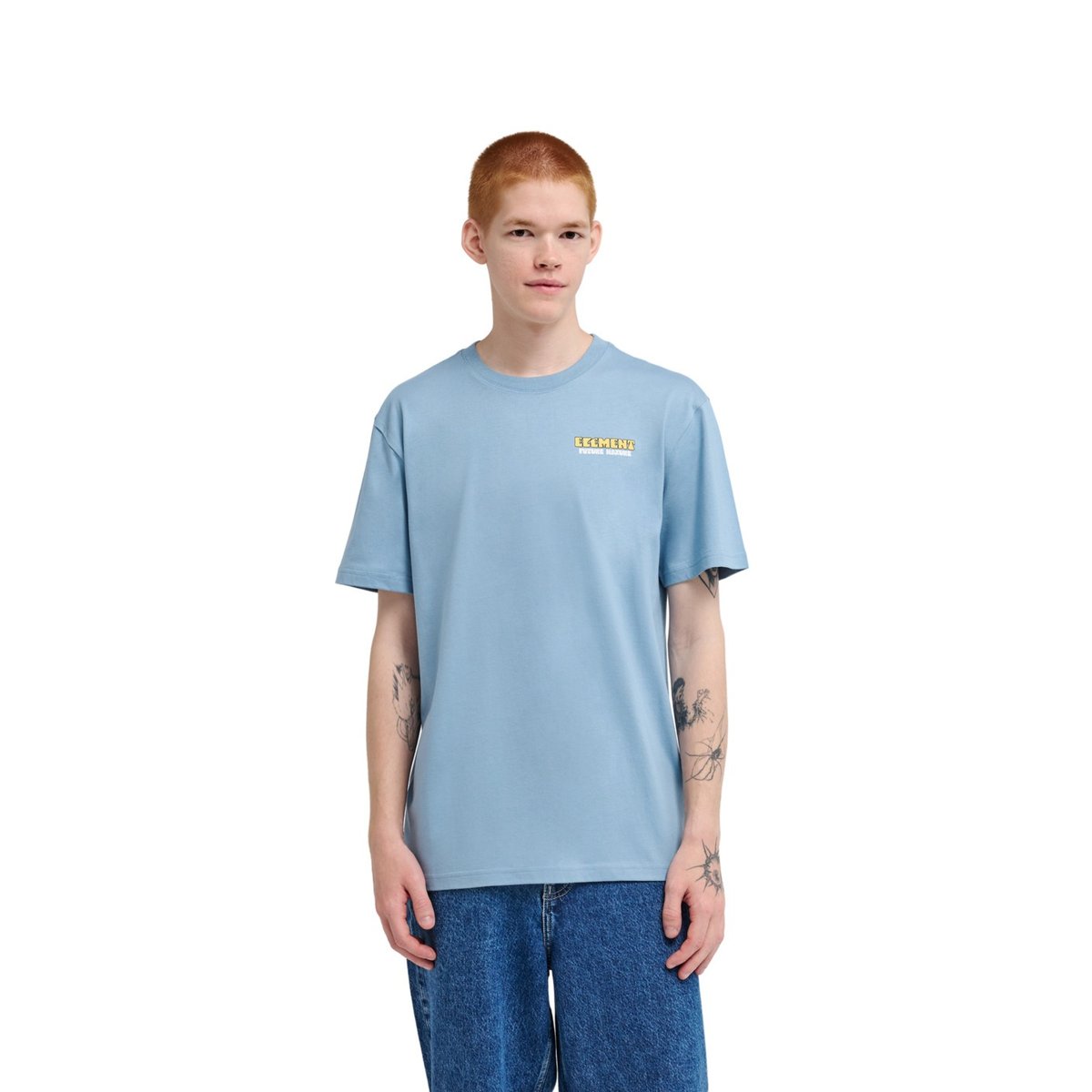 T-Shirt manches courtes FEEL POWER bleu faded denim, ELEMENT