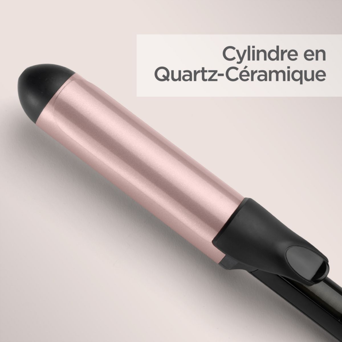 Fer à boucler C453E Rose quartz 38 mm Curling tong couleur unique, BABYLISS