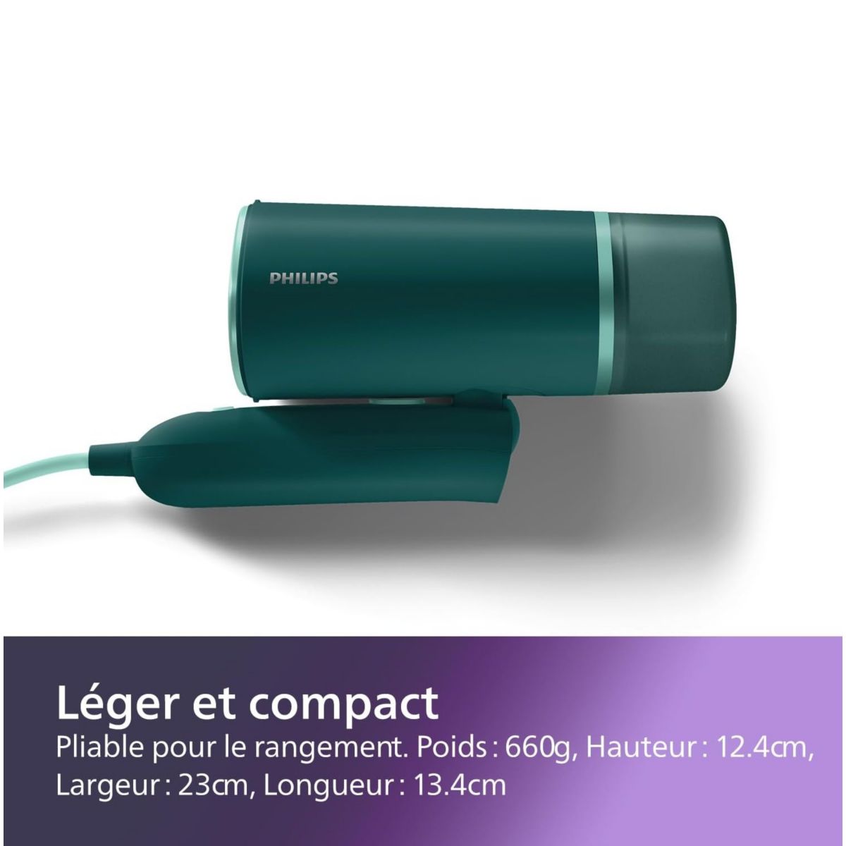 Défroisseur vapeur STH3020/70 Steamer Série 3000 Vert foncé, 30 sec*, 1000W couleur unique, PHILIPS