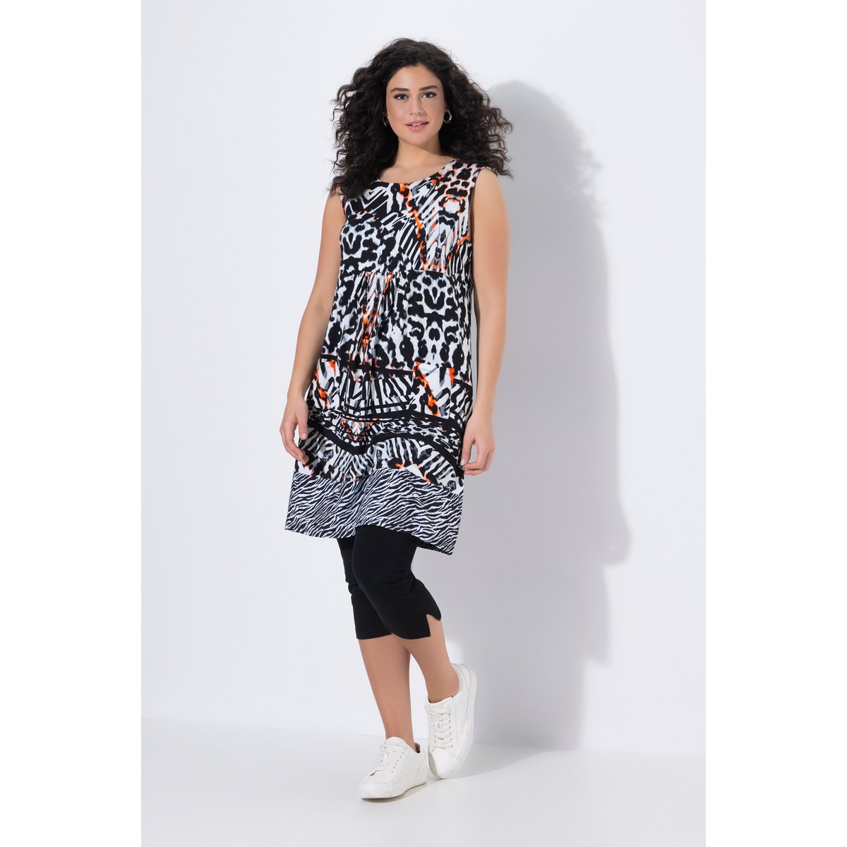 Robe en jersey sans manches noir, ULLA POPKEN