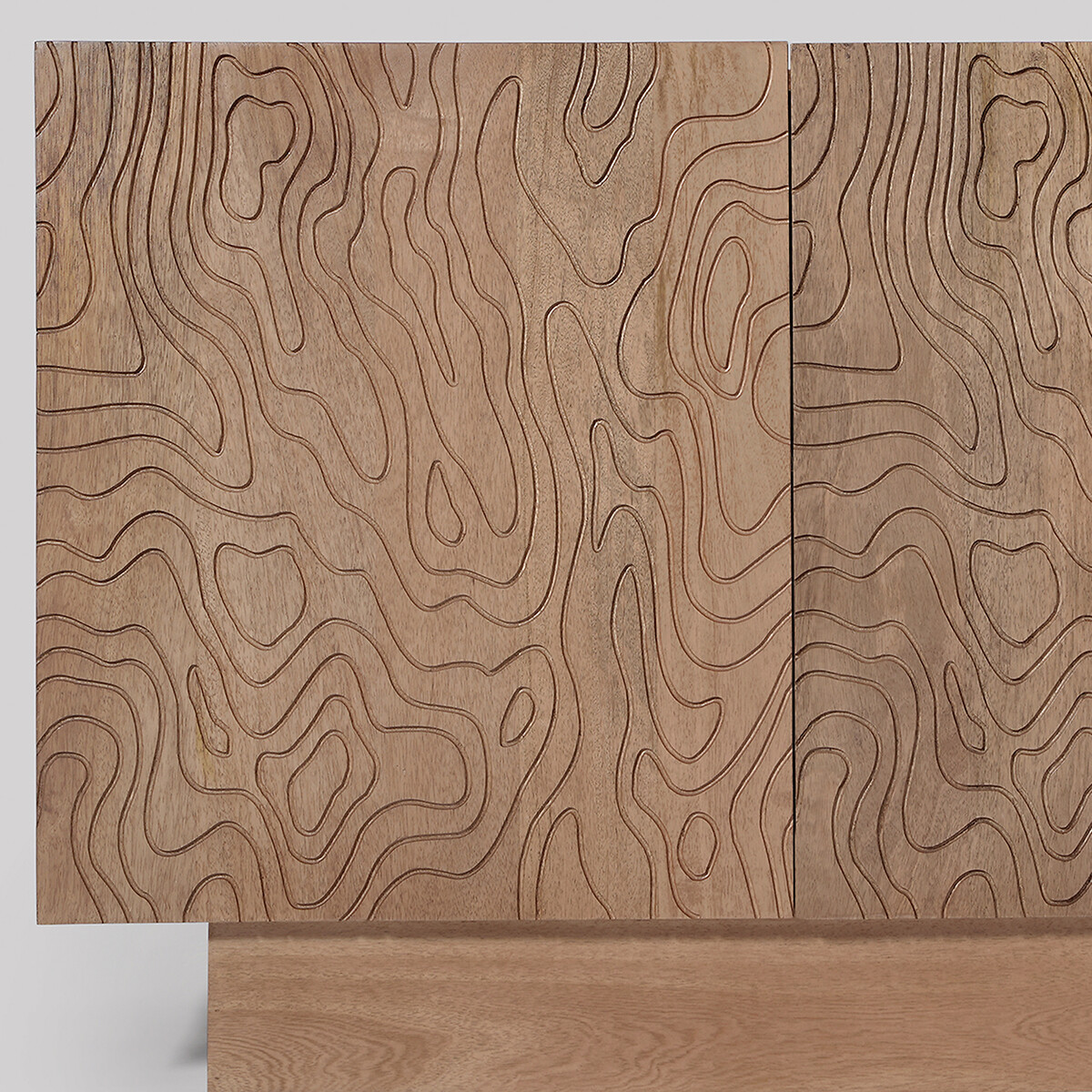 Rille Mango Wood 4 Door Sideboard light wood, SWOON