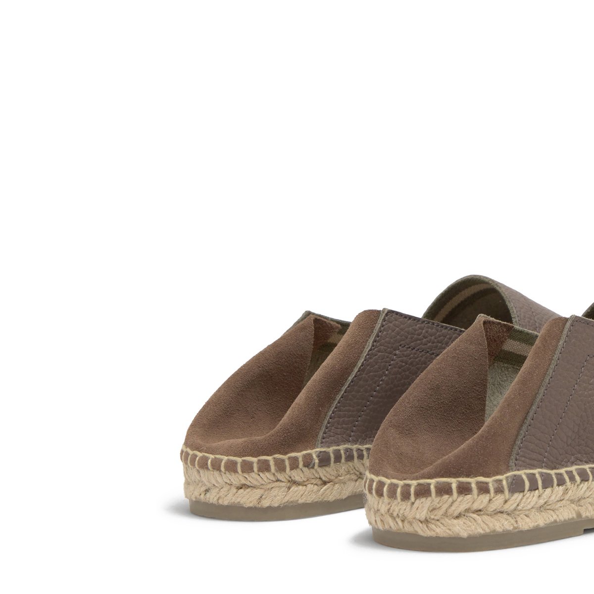 Espadrilles plates en cuir style camping POLO PLATFORM taupe, CASTANER