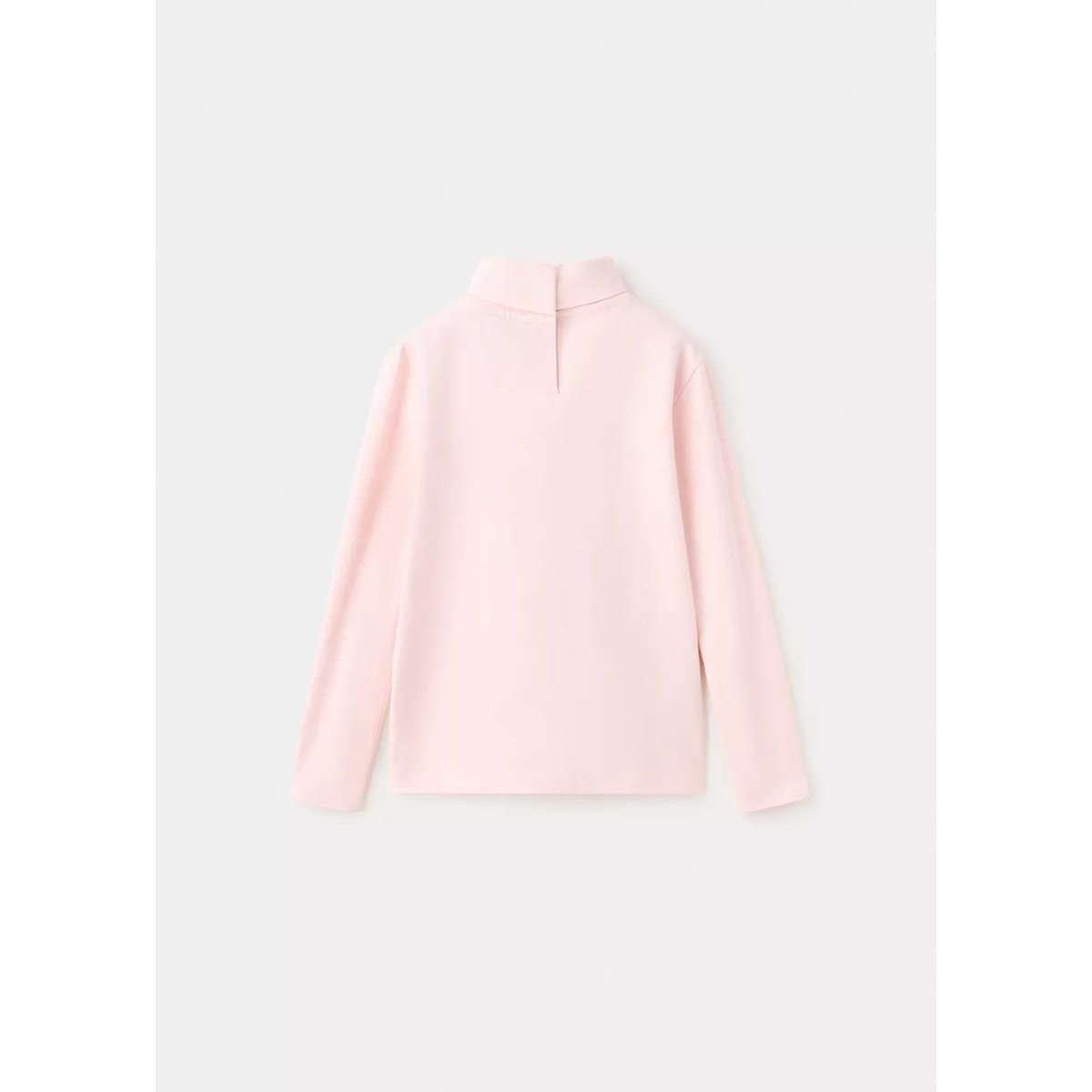 T-shirt en coton à col roulé rose, MANGO BABY