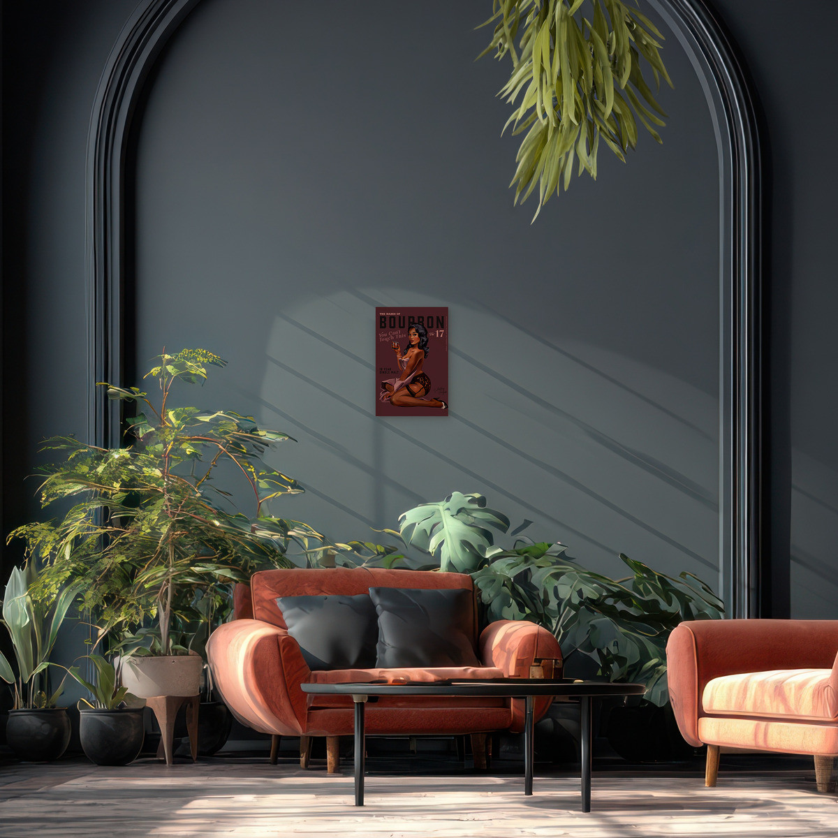Tableau Sur Toile Ambiance Bourbon Vintage COCKTAIL tableaux sur toile-rouge, CEANOTHE