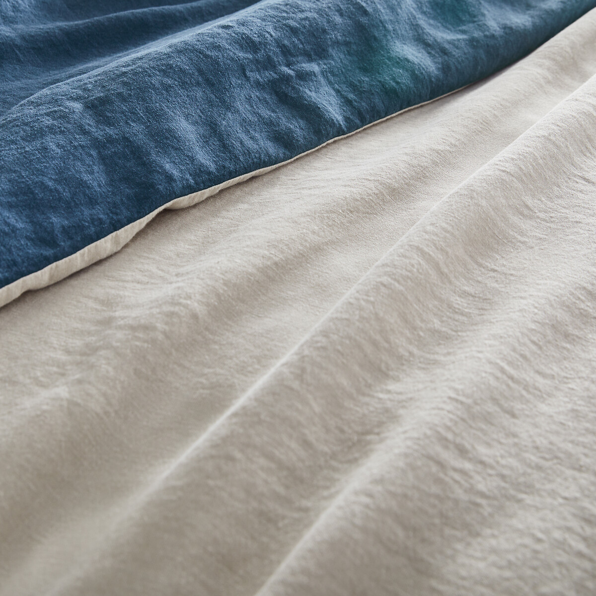 Elina Washed Linen Duvet Cover natural/blue marl, AM.PM