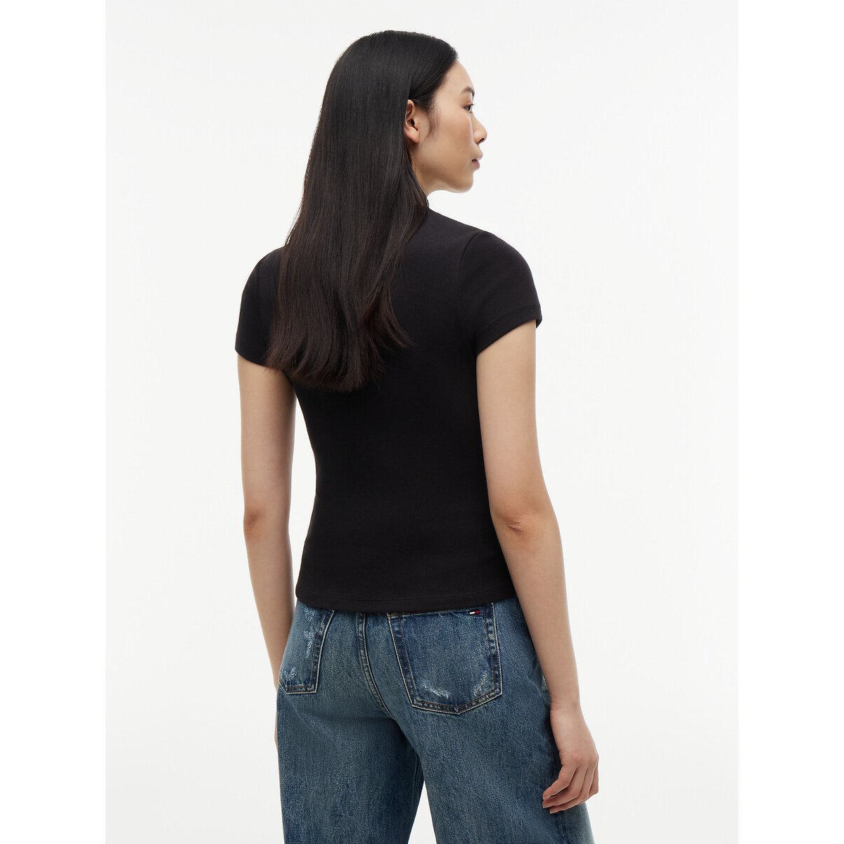 Short Sleeve T-Shirt black, TOMMY JEANS