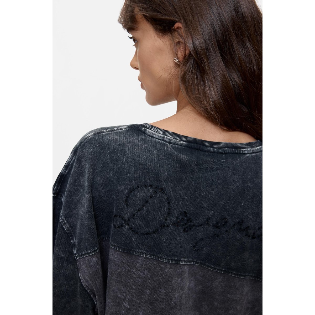 T-shirt à paillettes Disney™ 100 % coton noir, DESIGUAL