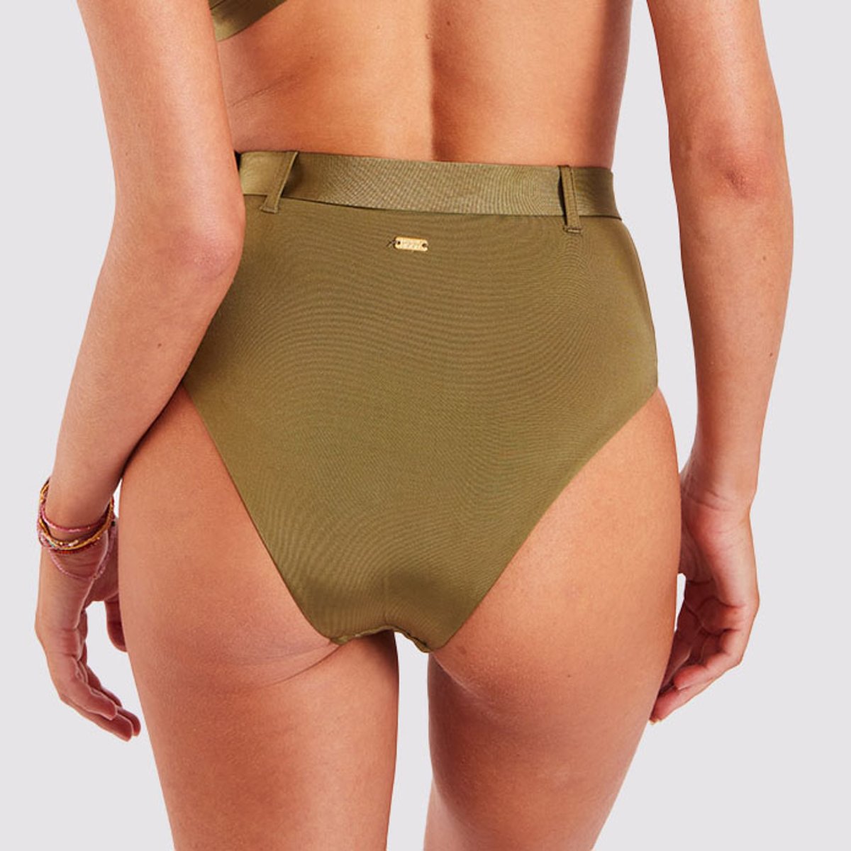 Bas de maillot taille haute Soraya - AMORES vert kaki, BANANA MOON