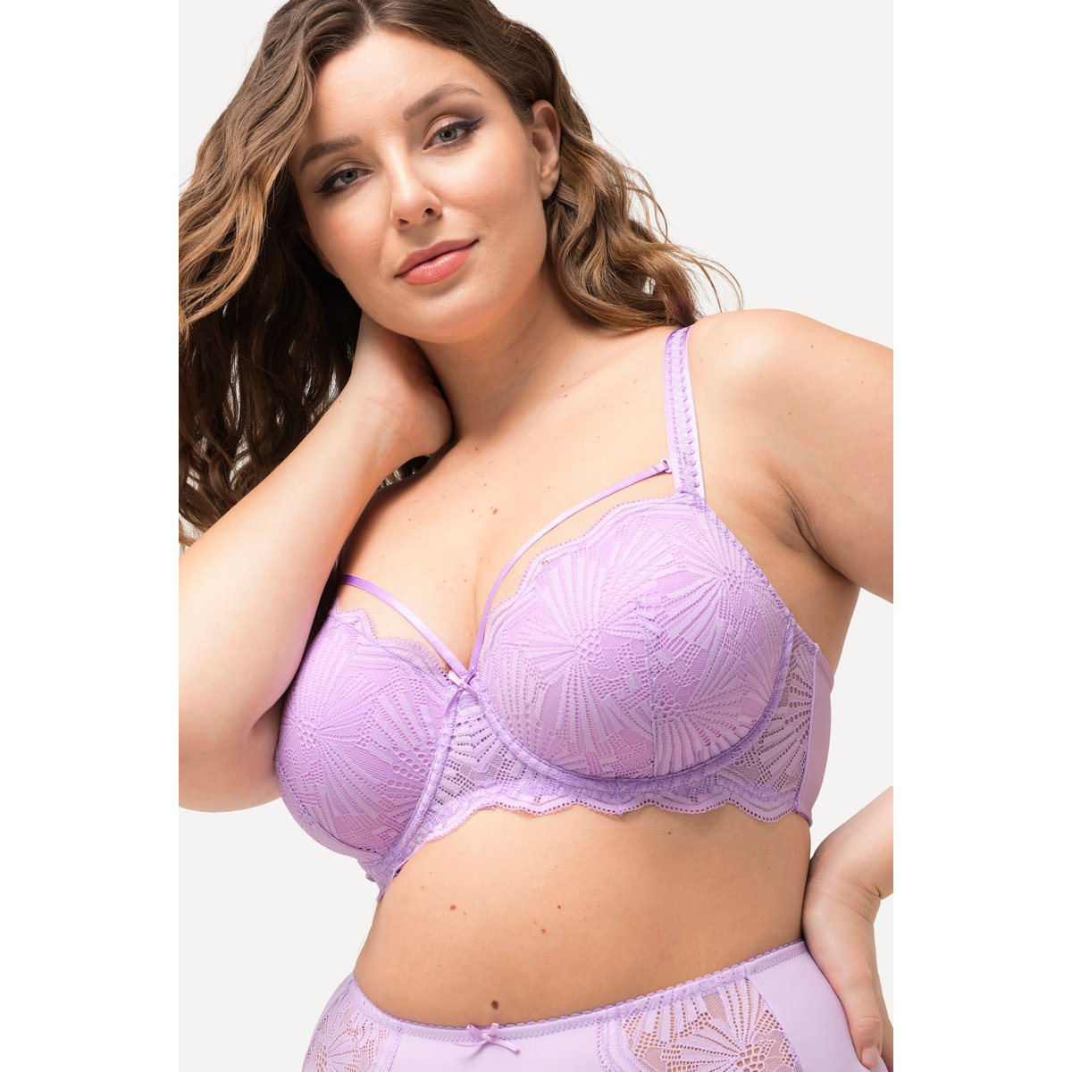 Soutien-gorge à armatures et bonnets souples lilas, ULLA POPKEN