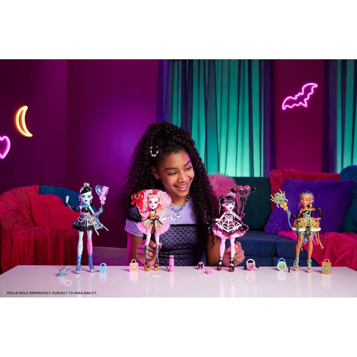 Monster High - Poupée Cupid Asteria monstrueux rose, MATTEL