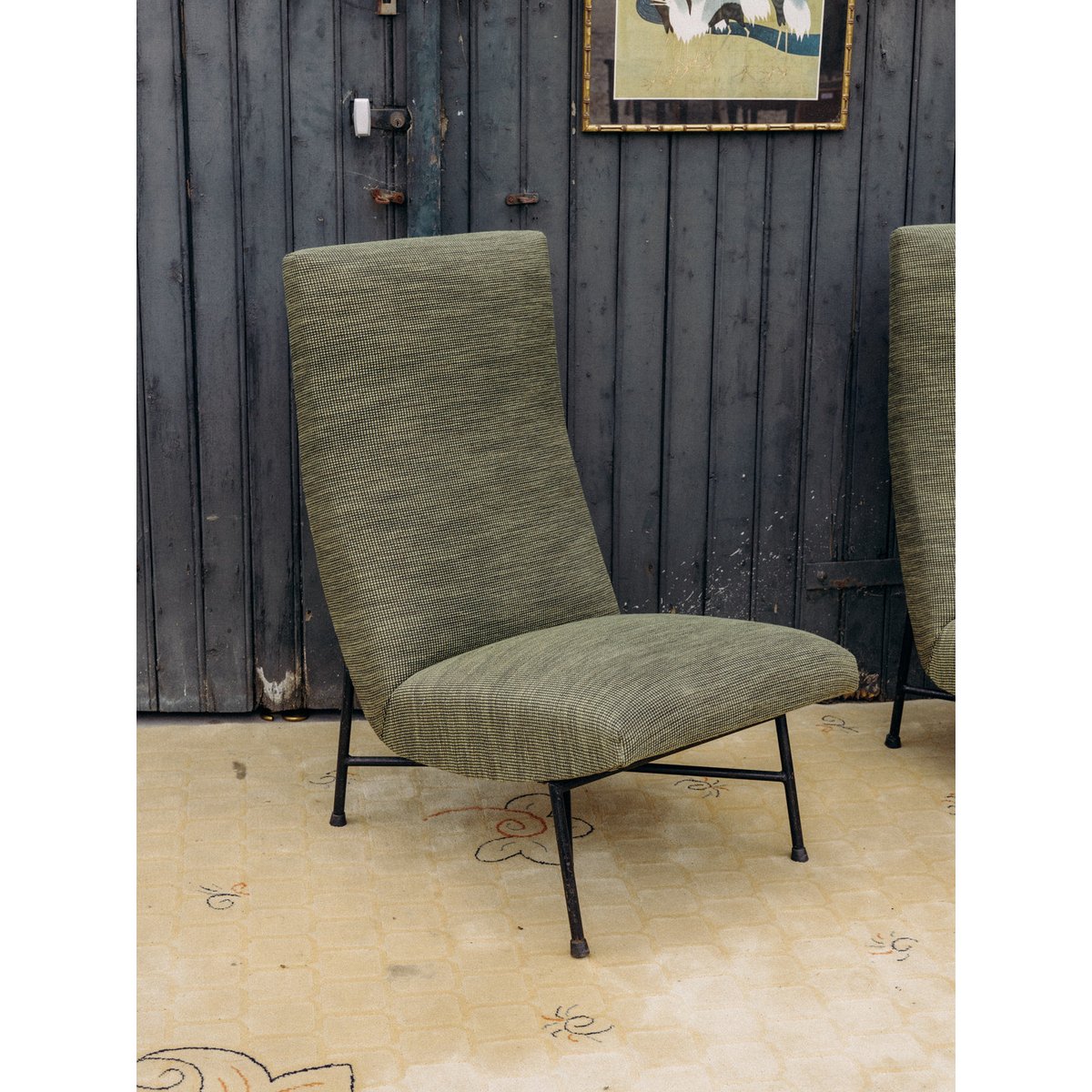 Paire de fauteuils verts Jakob N°508 - Bon état vert, DEBONGOUT
