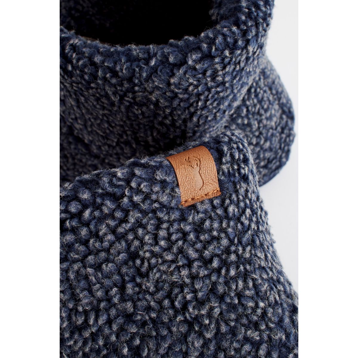 Chaussons doublées à enfiler chauds bleu marine, NEXT