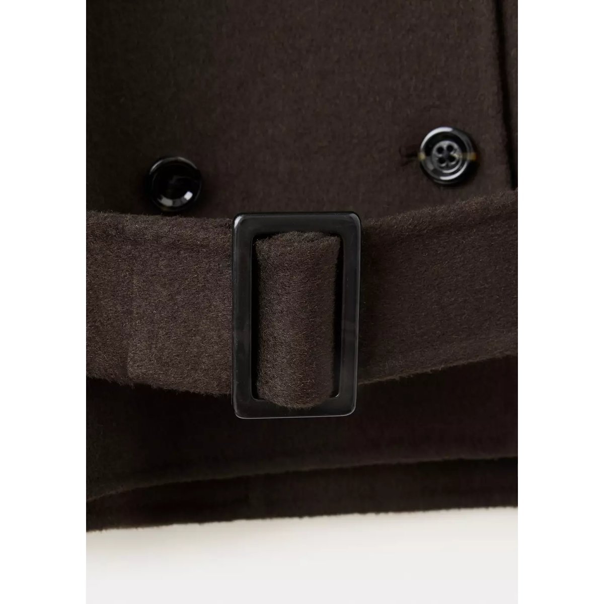 Veste laine double boutonnage chocolat, MANGO