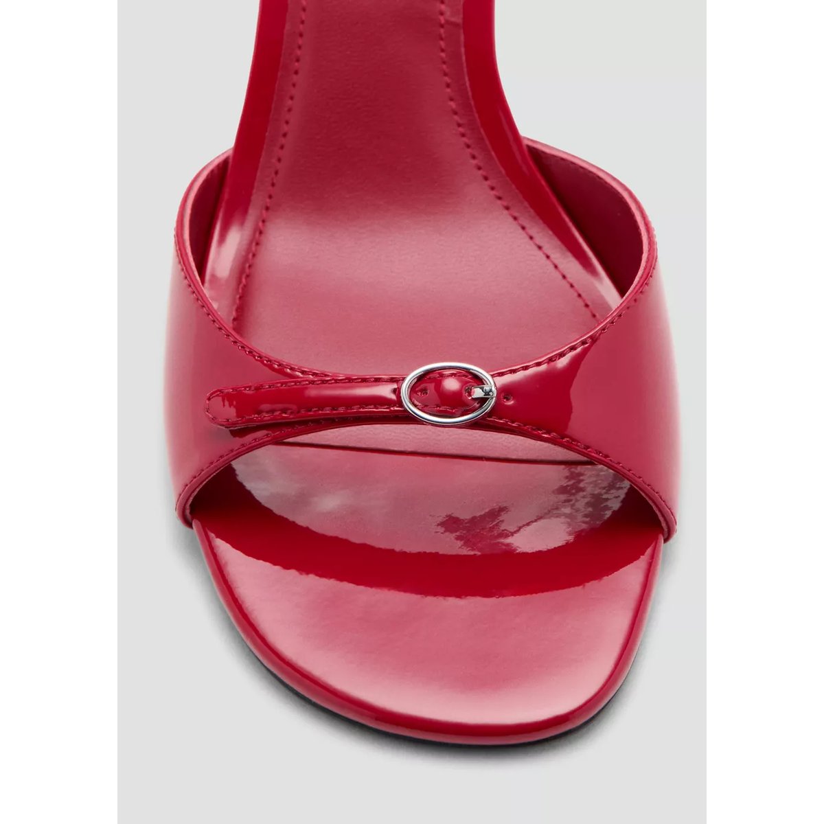 Sandales vernies à talon rouge, MANGO
