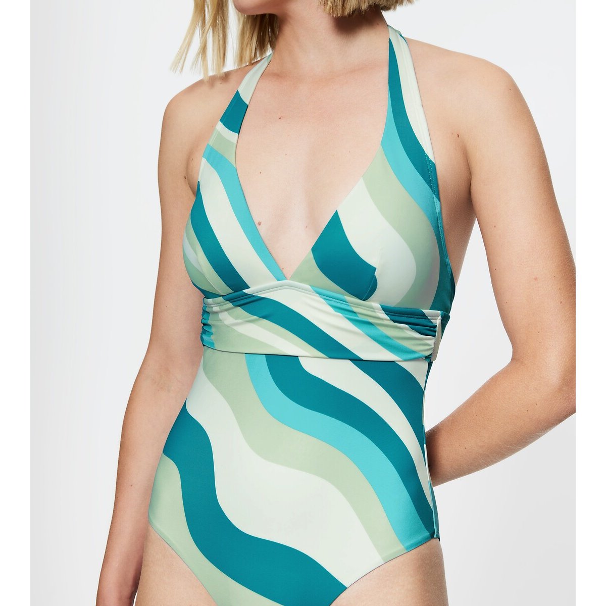 Summer Mix & Match Plunge Swimsuit blue, TRIUMPH