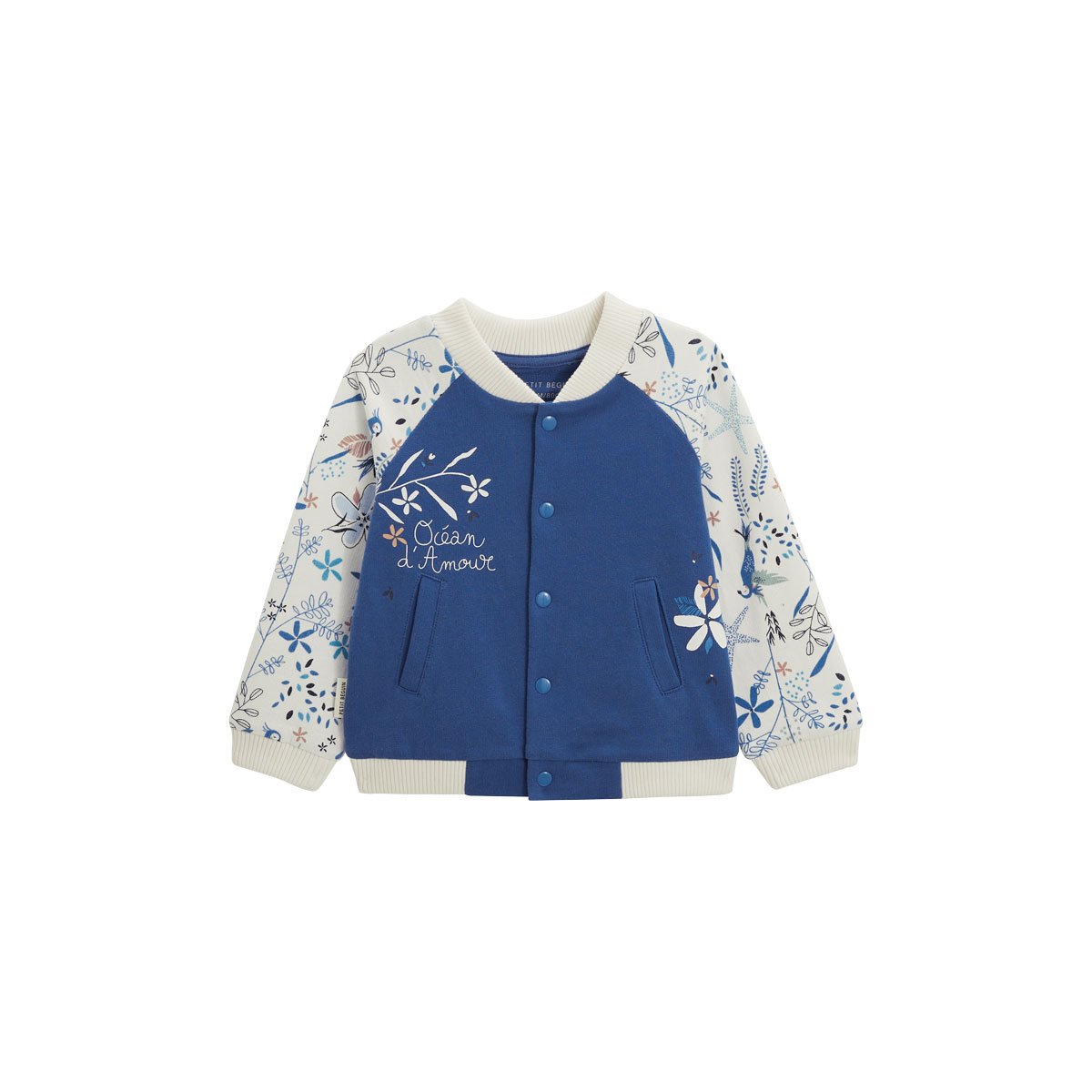 Veste teddy bébé OCÉAN bleu, PETIT BEGUIN