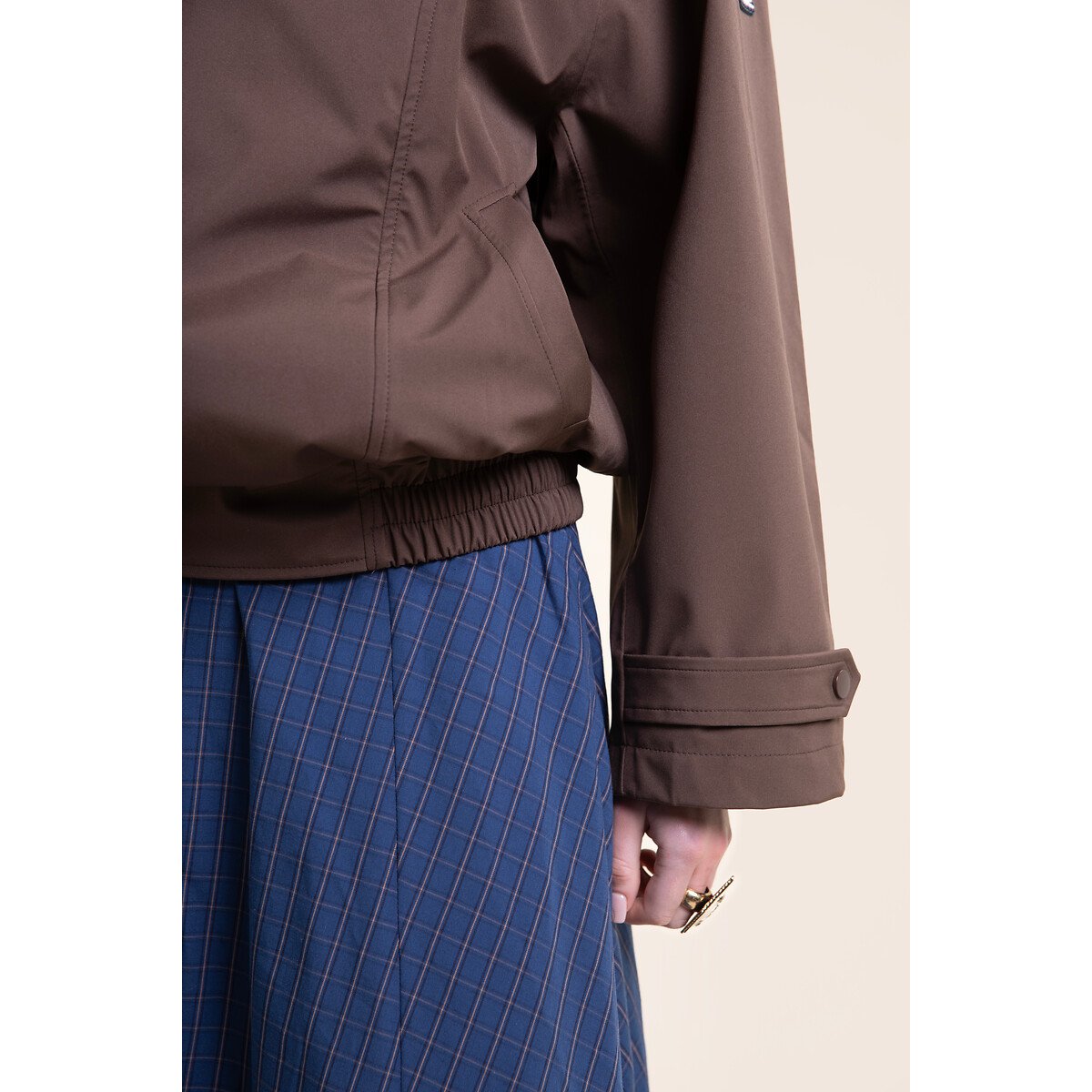 Veste imperméable à capuche amovible, RIVOLI chocolat, FLOTTE