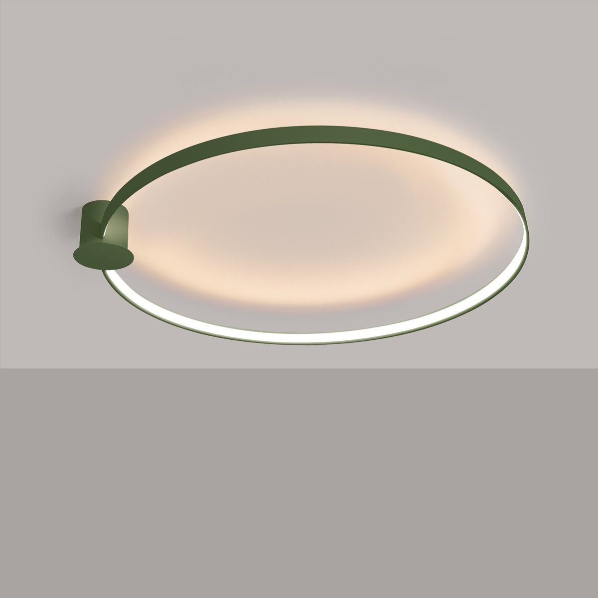 Plafonnier Aluminium Vert Olive LED 1 Rio vert olive, EDEN