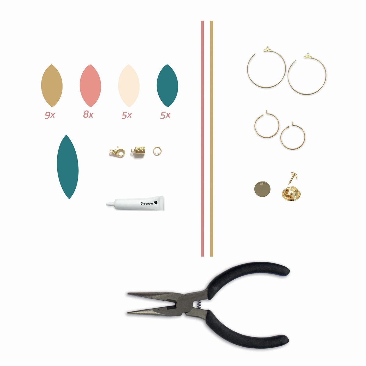 Atelier de bijoux en cuir marron, SYCOMORE