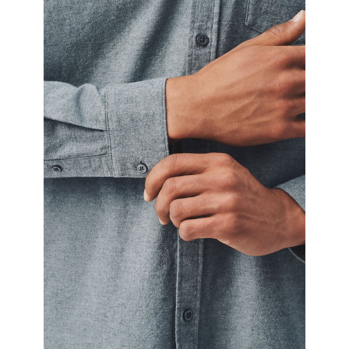 Chemise oxford brossée à manches longues gris, NEXT