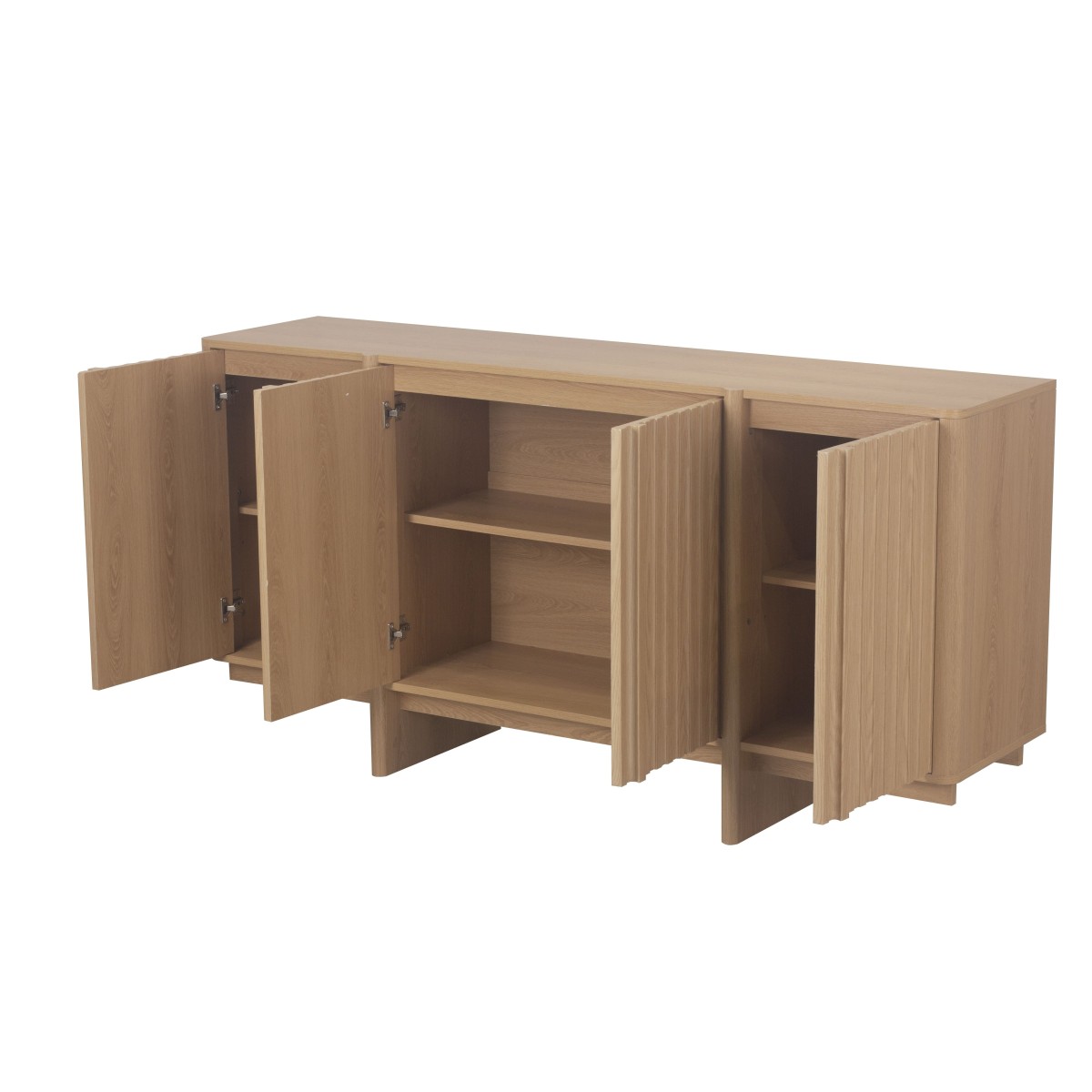 Buffet 4 portes AUGUSTE bois clair, CALICOSY