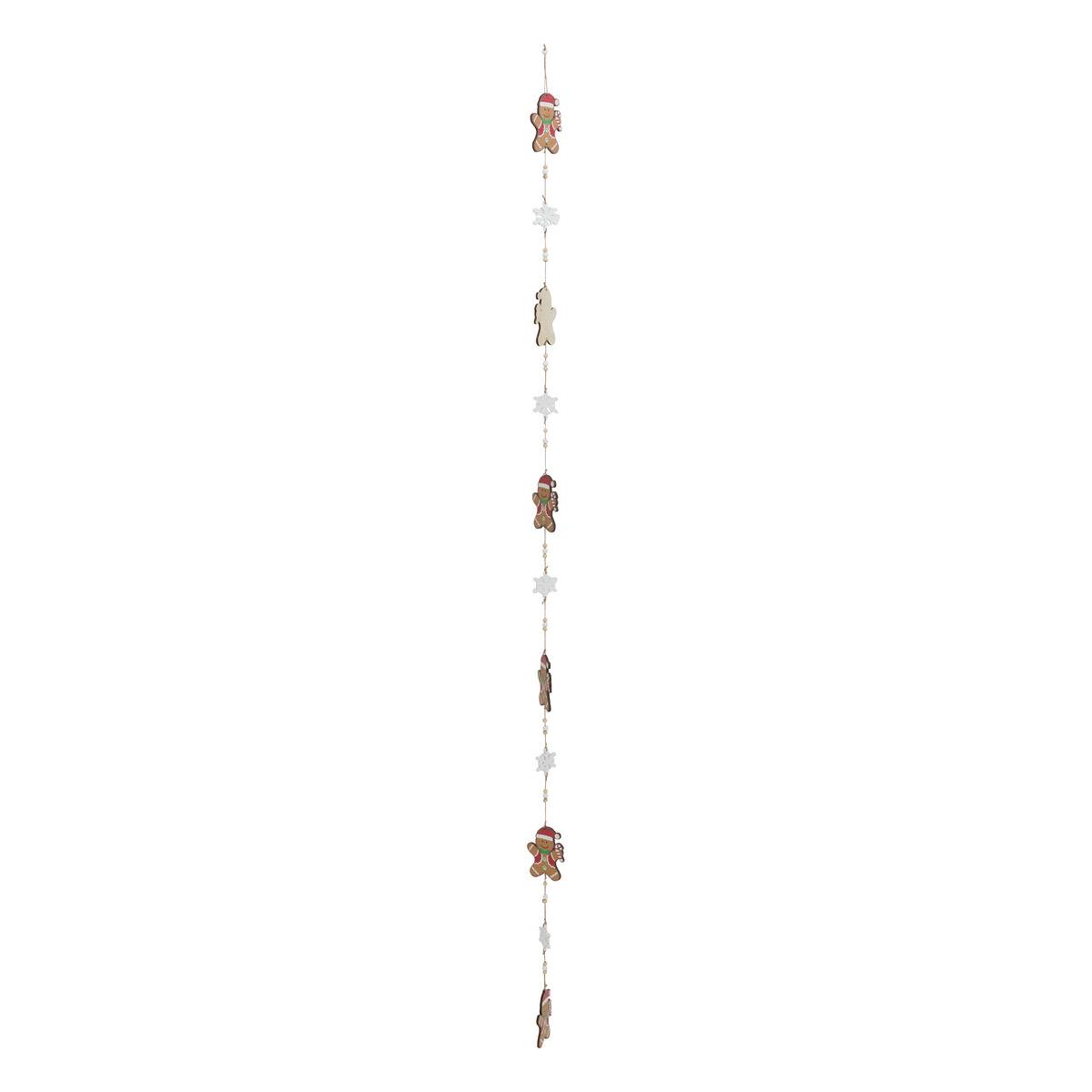 Guirlande pain d'épice long 1,8m bois modéle a, ATMOSPHERA