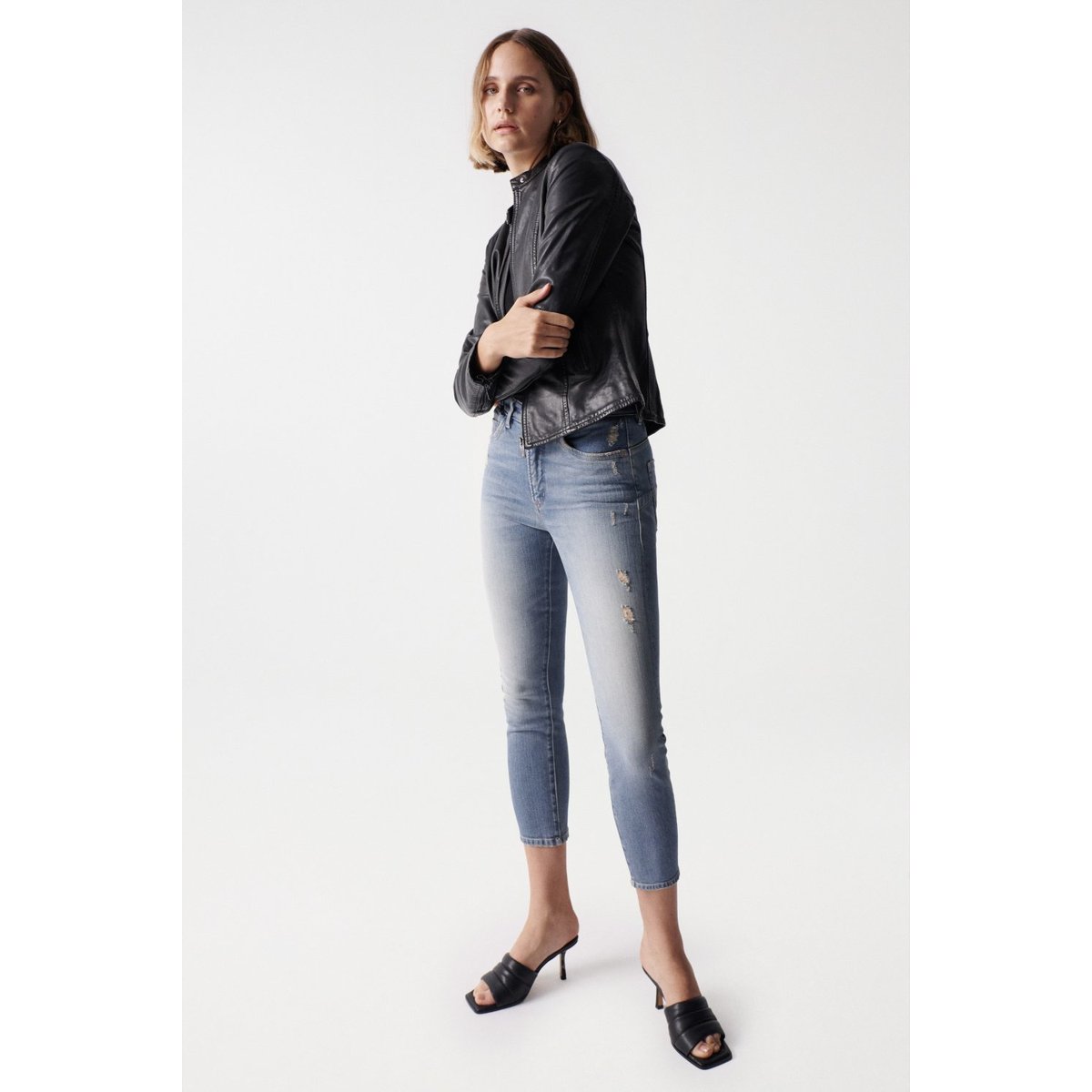 VESTE EN CUIR noir, SALSA JEANS