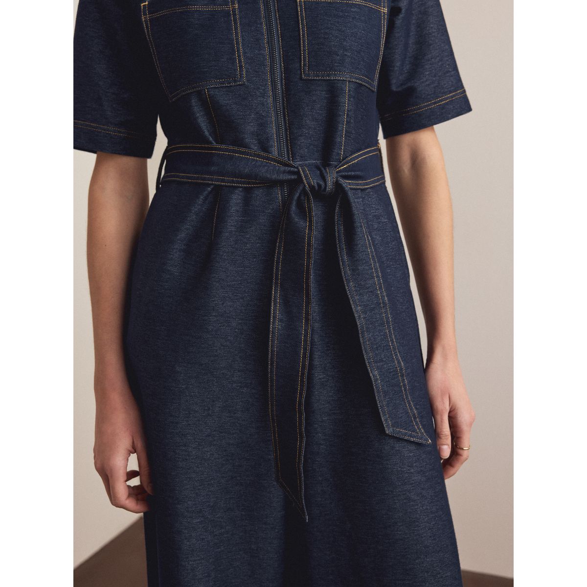 Combinaison en denim de jersey bleu indigo, NEXT
