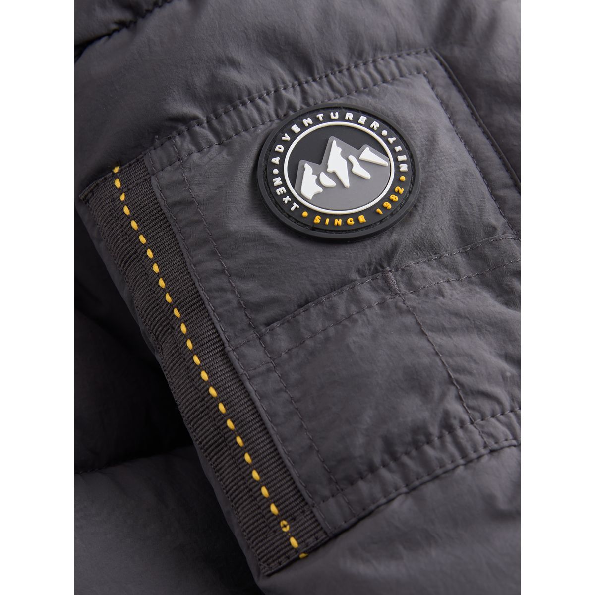 Manteau rembourré à doublure peau lainée gris, NEXT