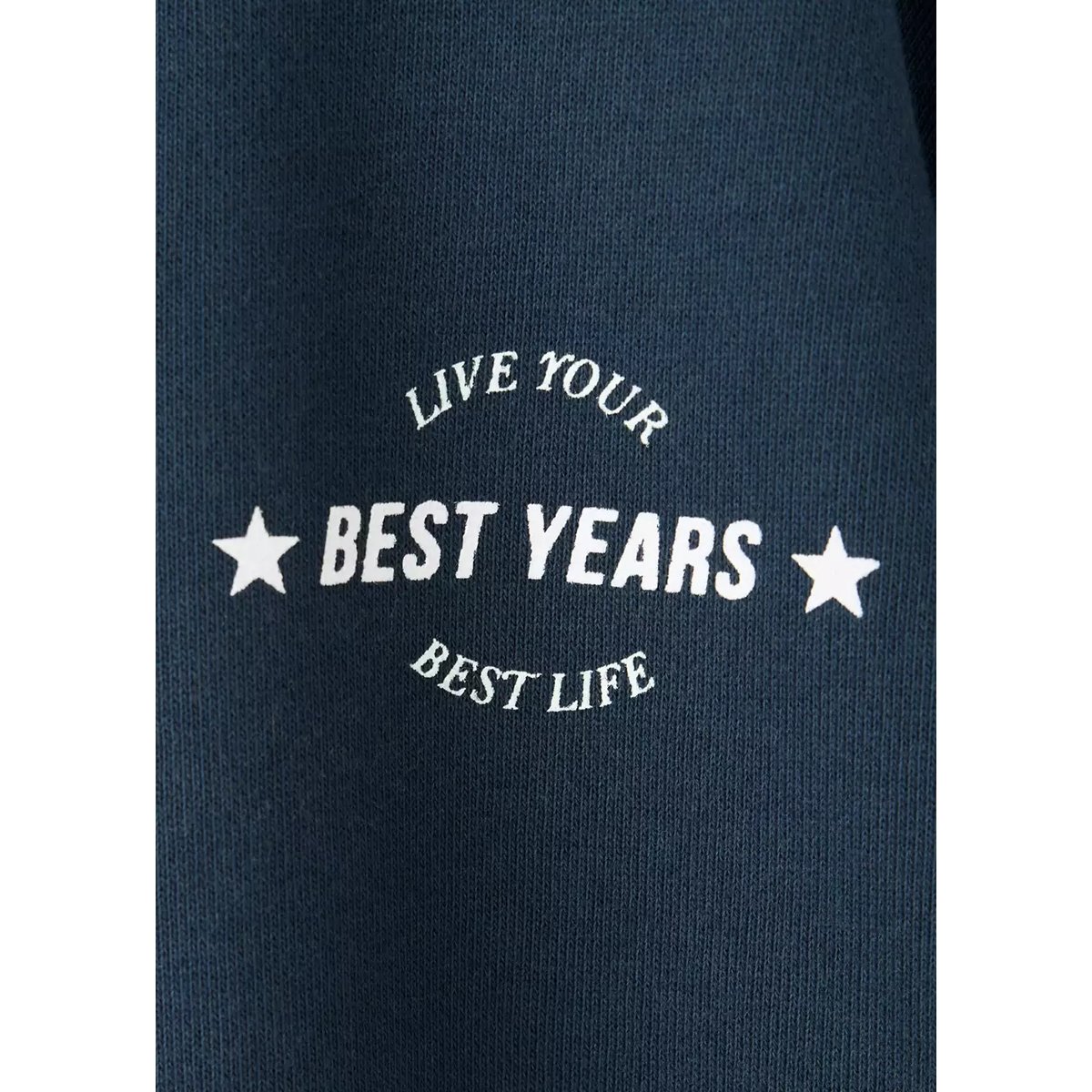 Sweat relaxed fit avec détail imprimé bleu marine, MANGO KIDS