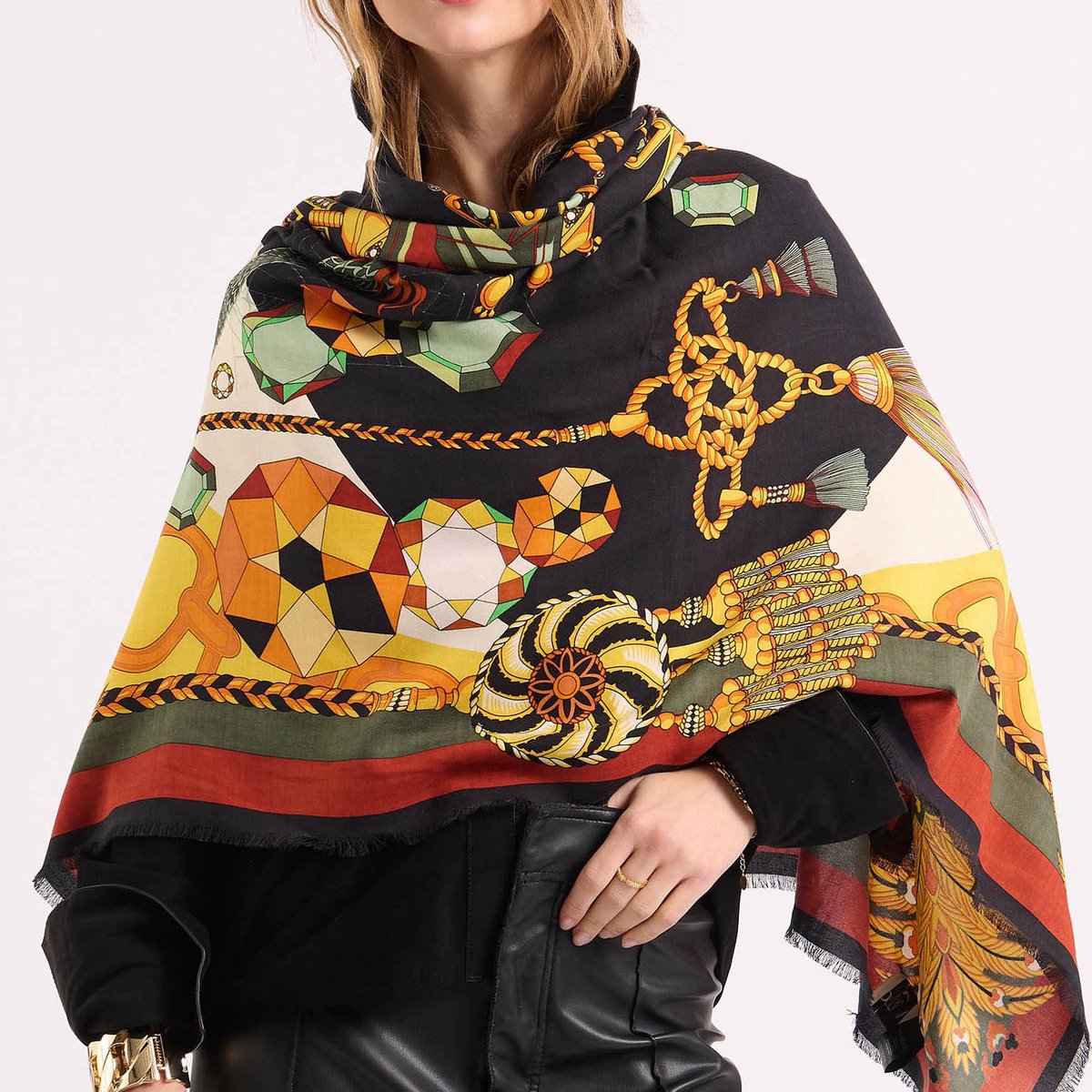 Foulard à motifs DIAMONDS noir, WILD