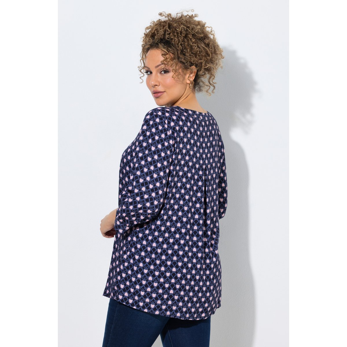 Tunique motif cœurs marine, ULLA POPKEN