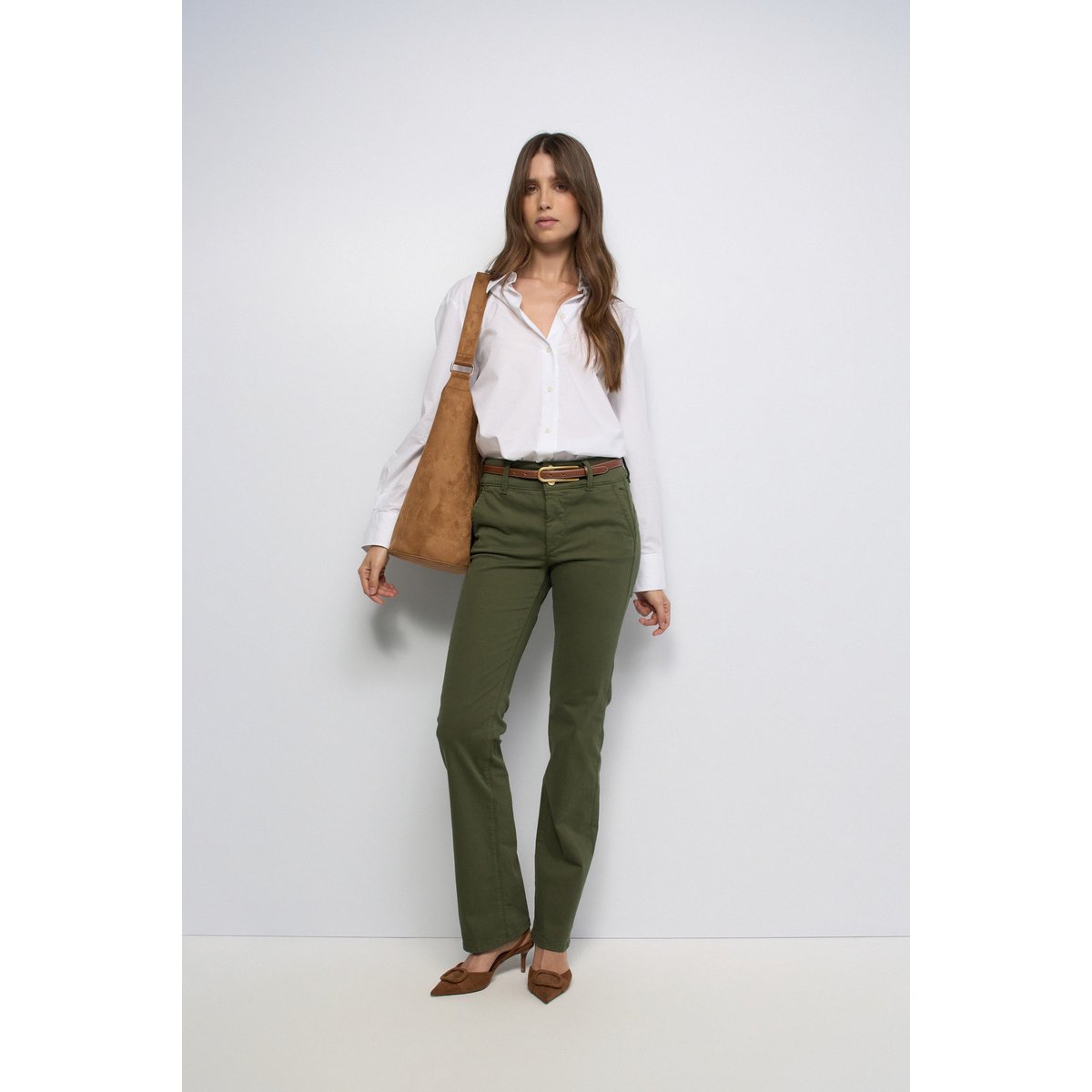 SECRET CHINO PUSH IN STRAIGHT marron, SALSA JEANS