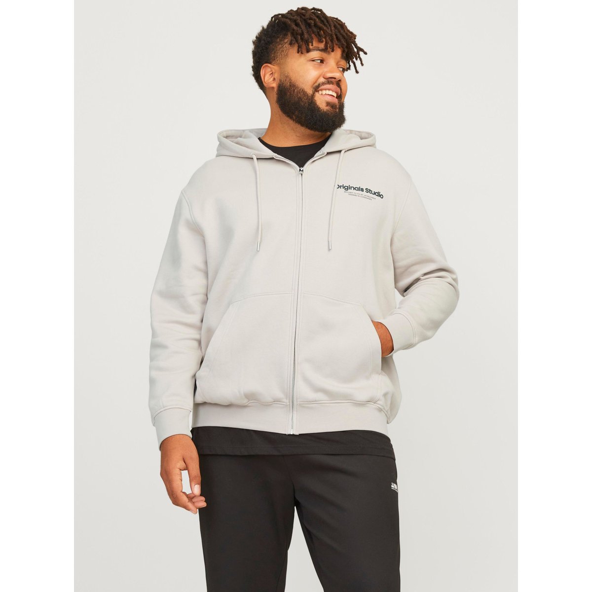 Sweat À Capuche Zippé moonbeam, JACK & JONES