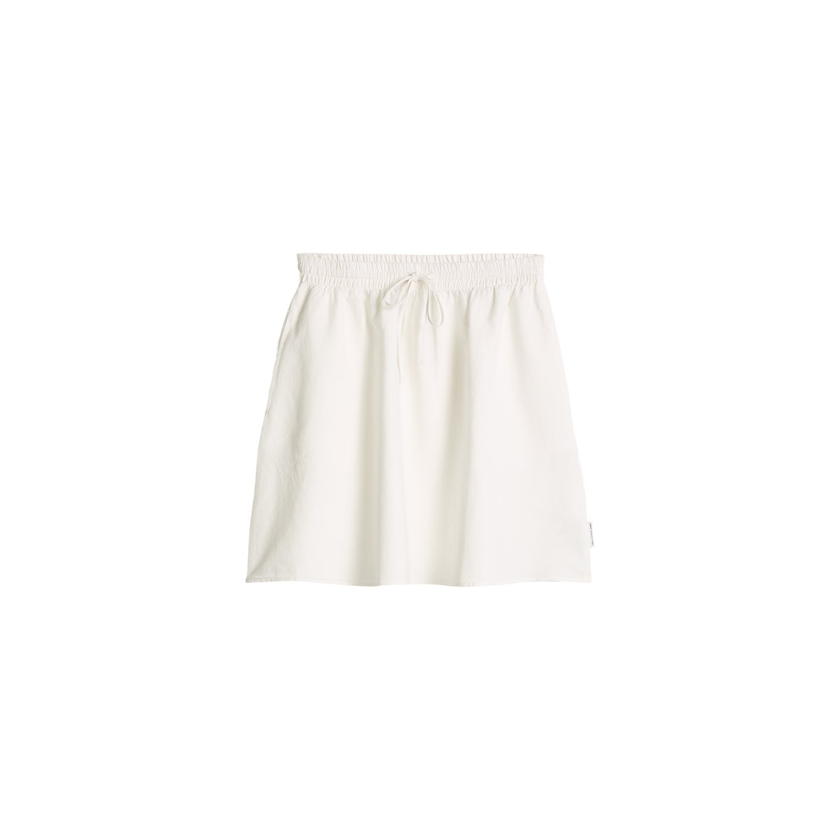 Jupe courte A-Shape en mélange de lin et de coton blanc, MARC O’POLO DENIM