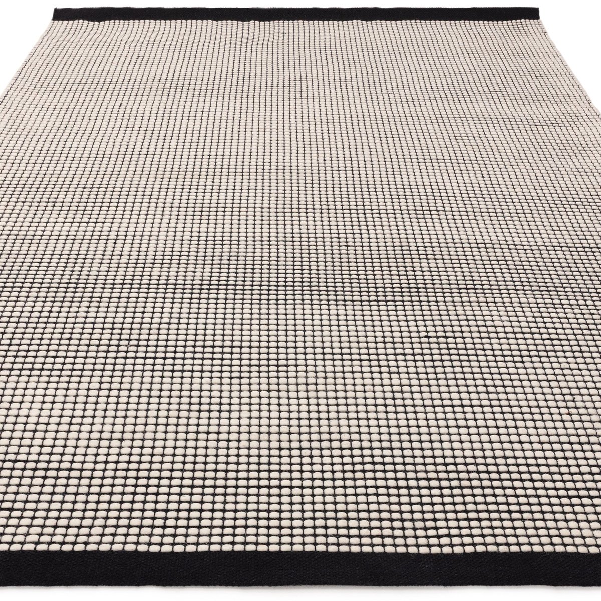 Tapis de salon et chambre en laine FLUB noir, NOVATREND
