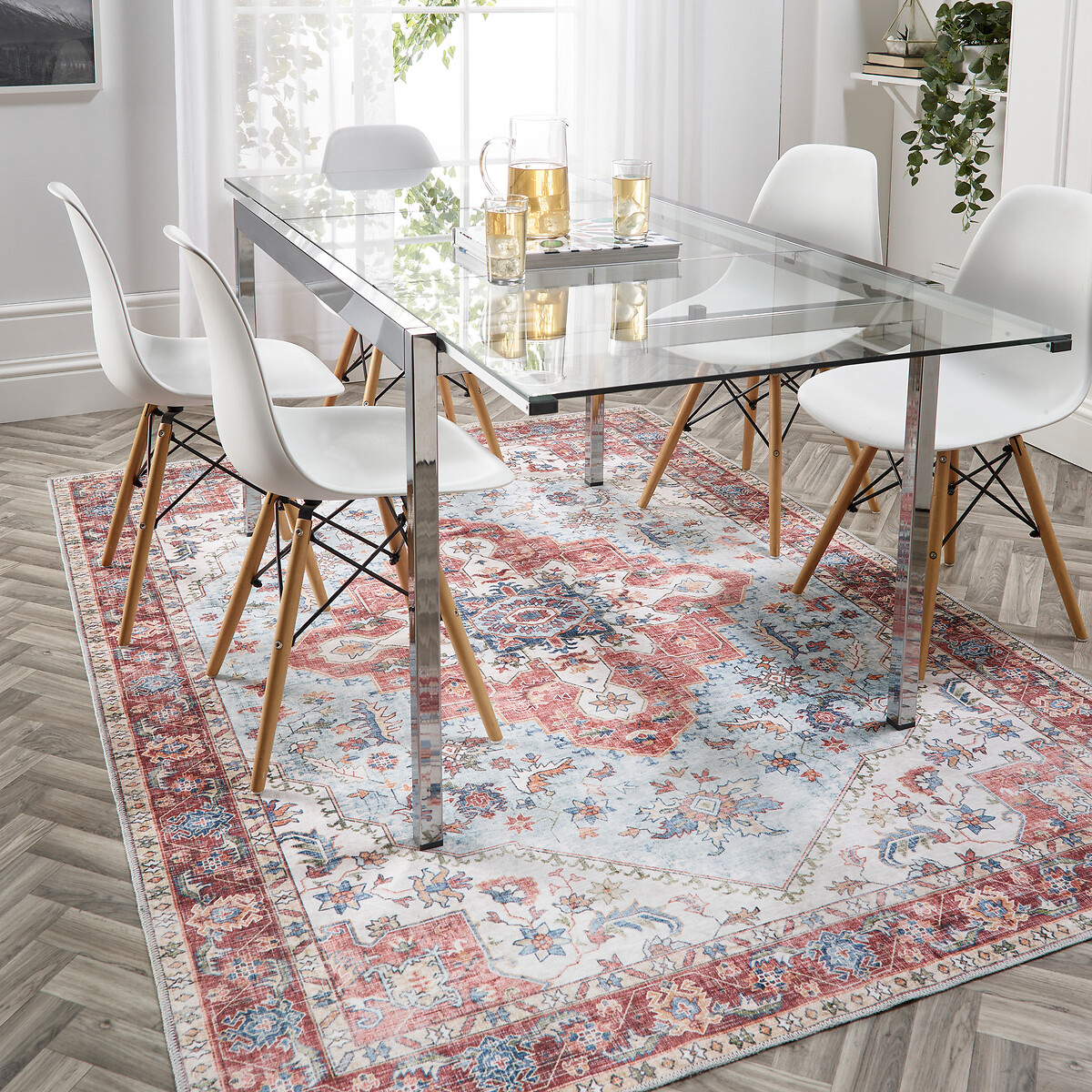 Marrakesh Style Traditional Machine Washable Rug multi-coloured, SO'HOME