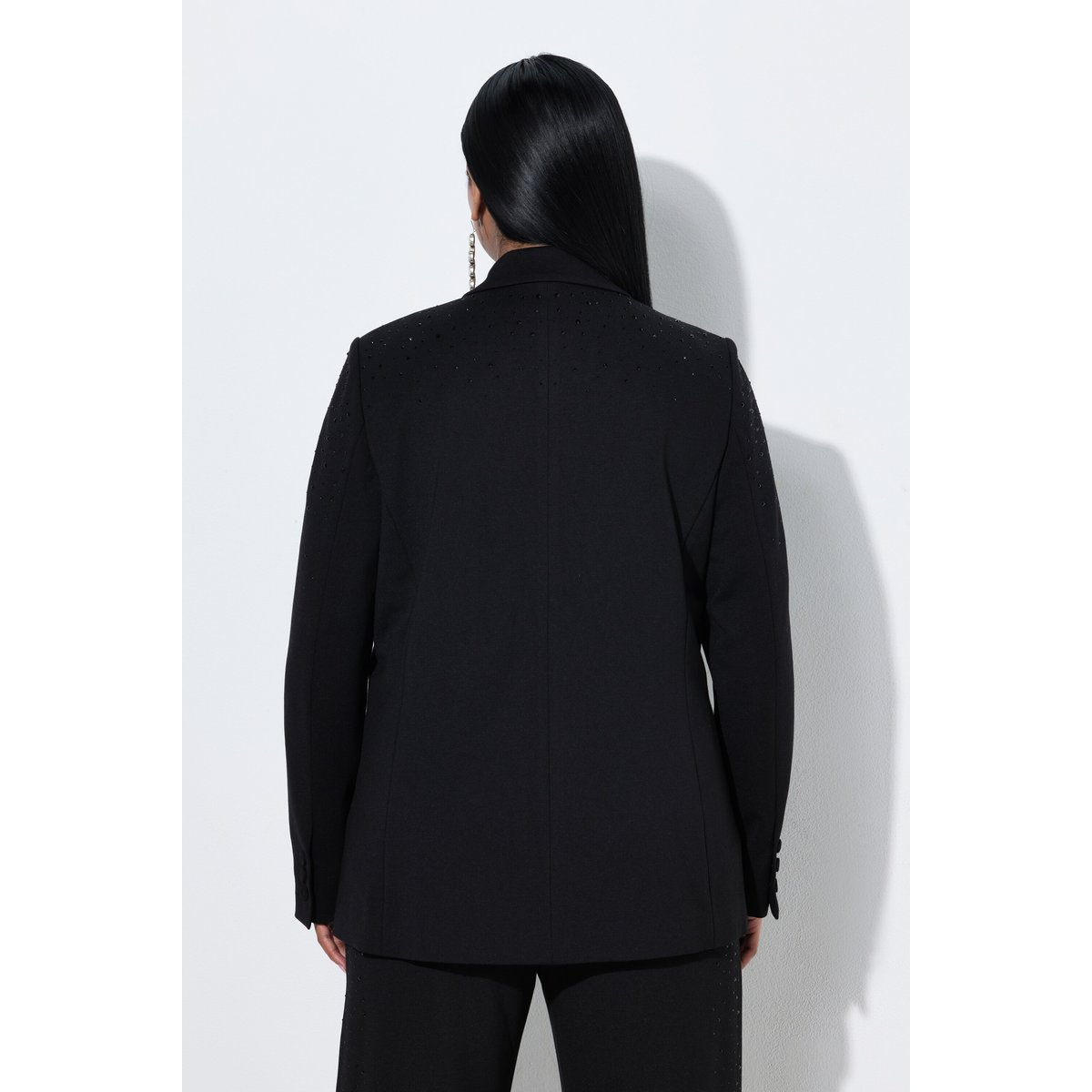 Blazer avec petits strass fantaisie noir, ULLA POPKEN