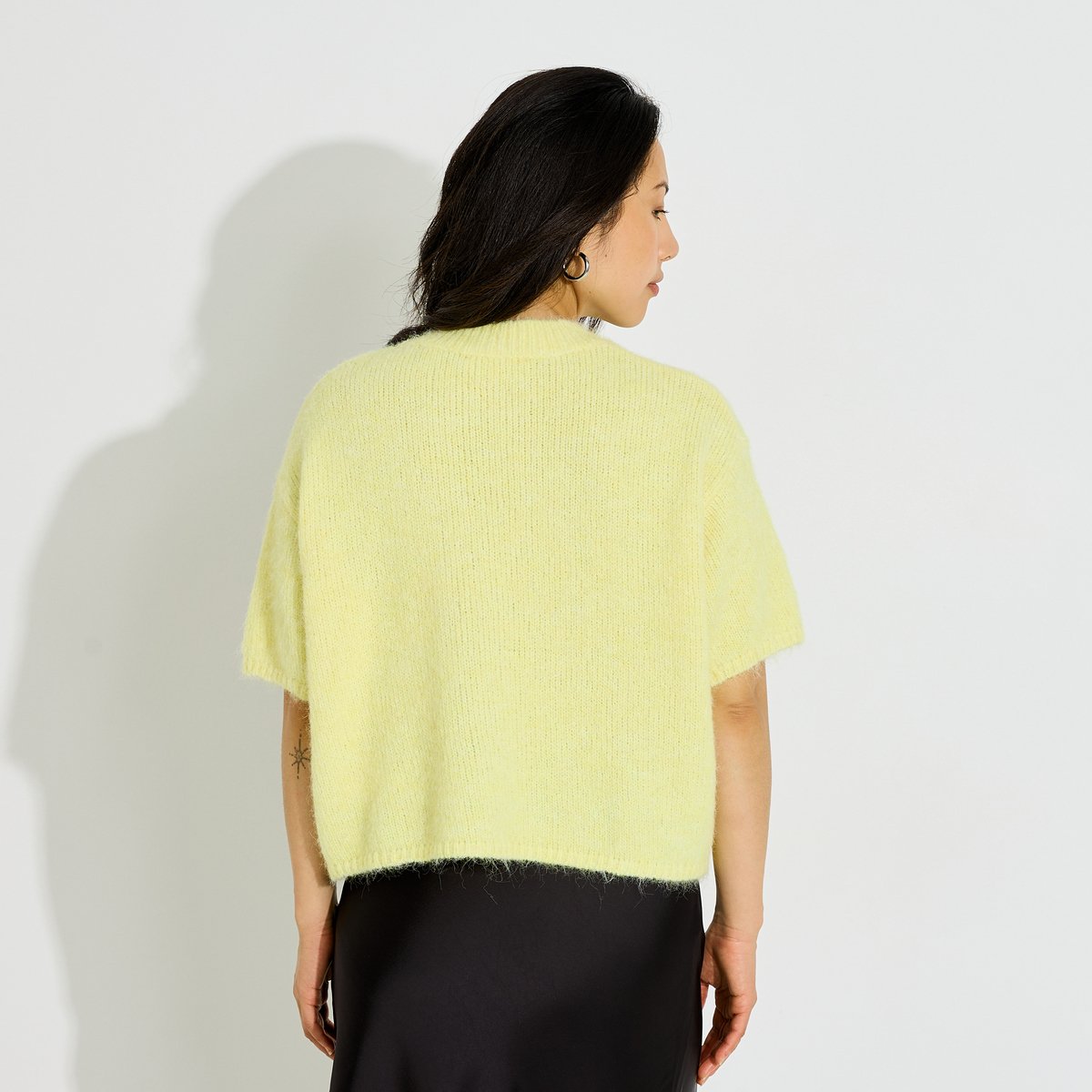 Pull manches courtes jaune, GRAIN DE MALICE