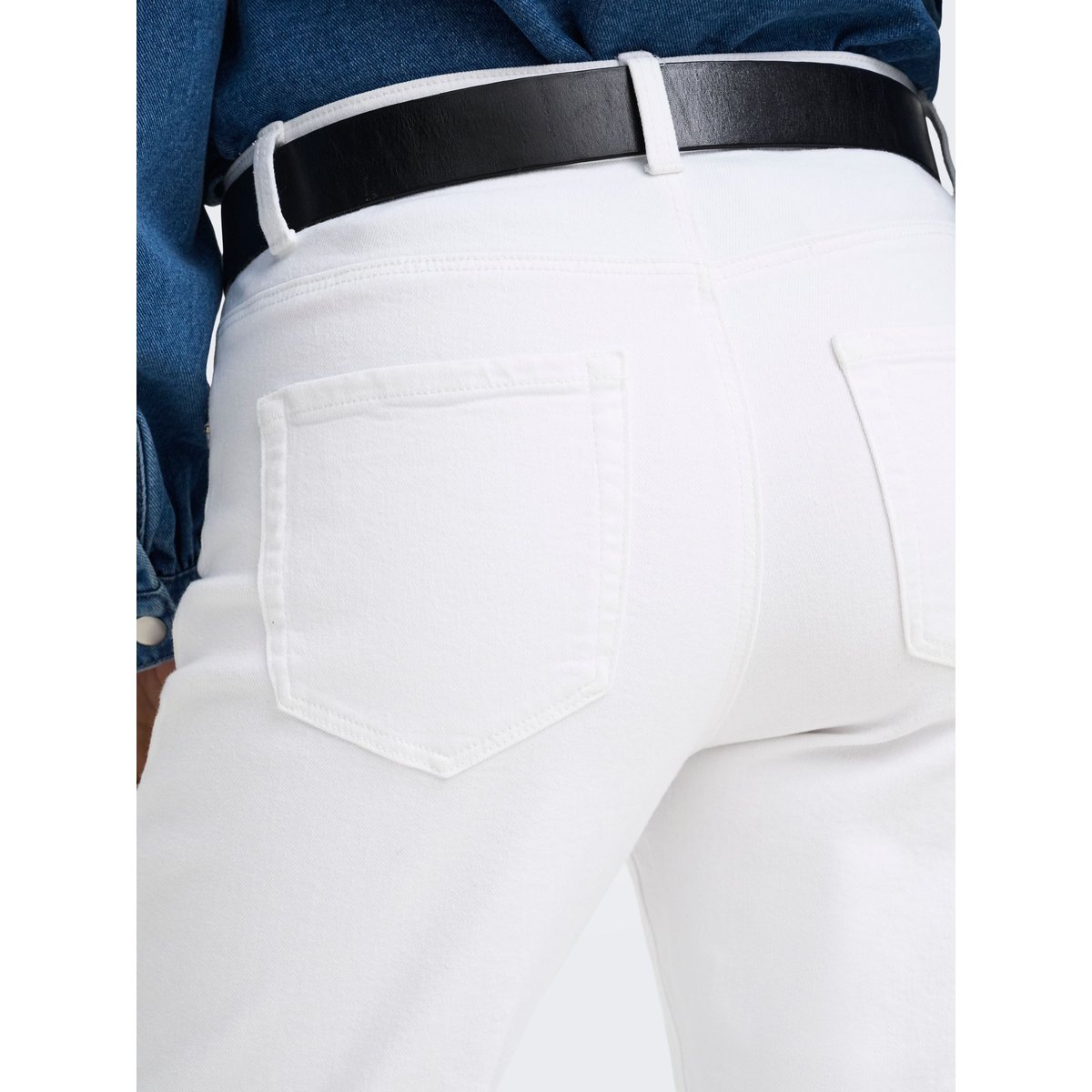Jean Coupe Droite white, ONLY