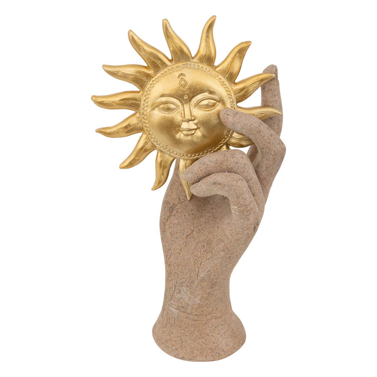 Main déco Samina H21 cm résine blanc, ATMOSPHERA