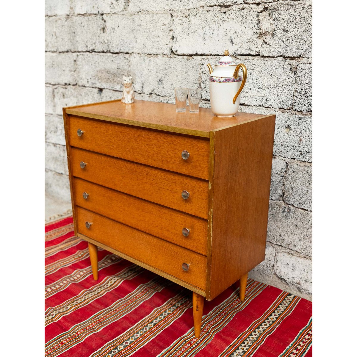 Commode symétrique Olga N°708 - Bon état beige, DEBONGOUT