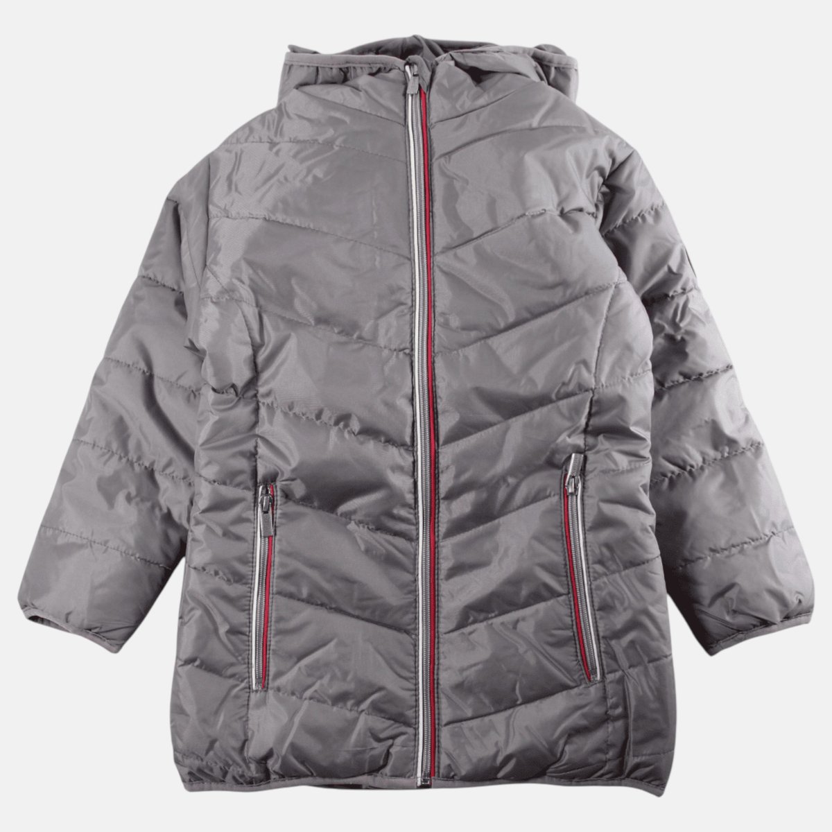 Doudoune matelassée zippée à capuche imprimée, coupe droite GRAND NORD gris, LEE COOPER