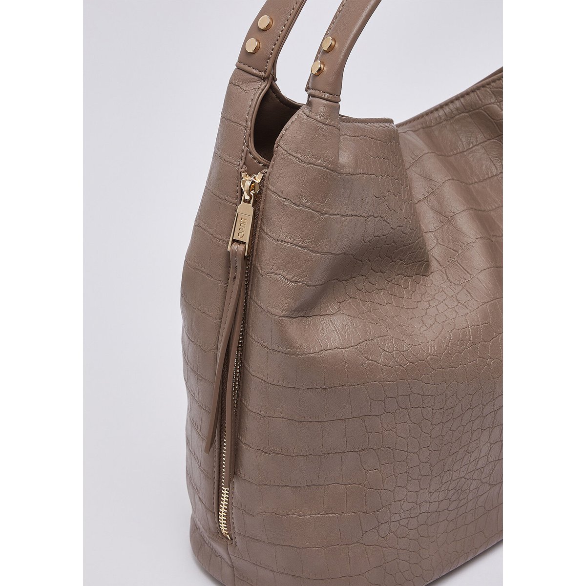 Grand sac cabas effet croco moka, LIU JO