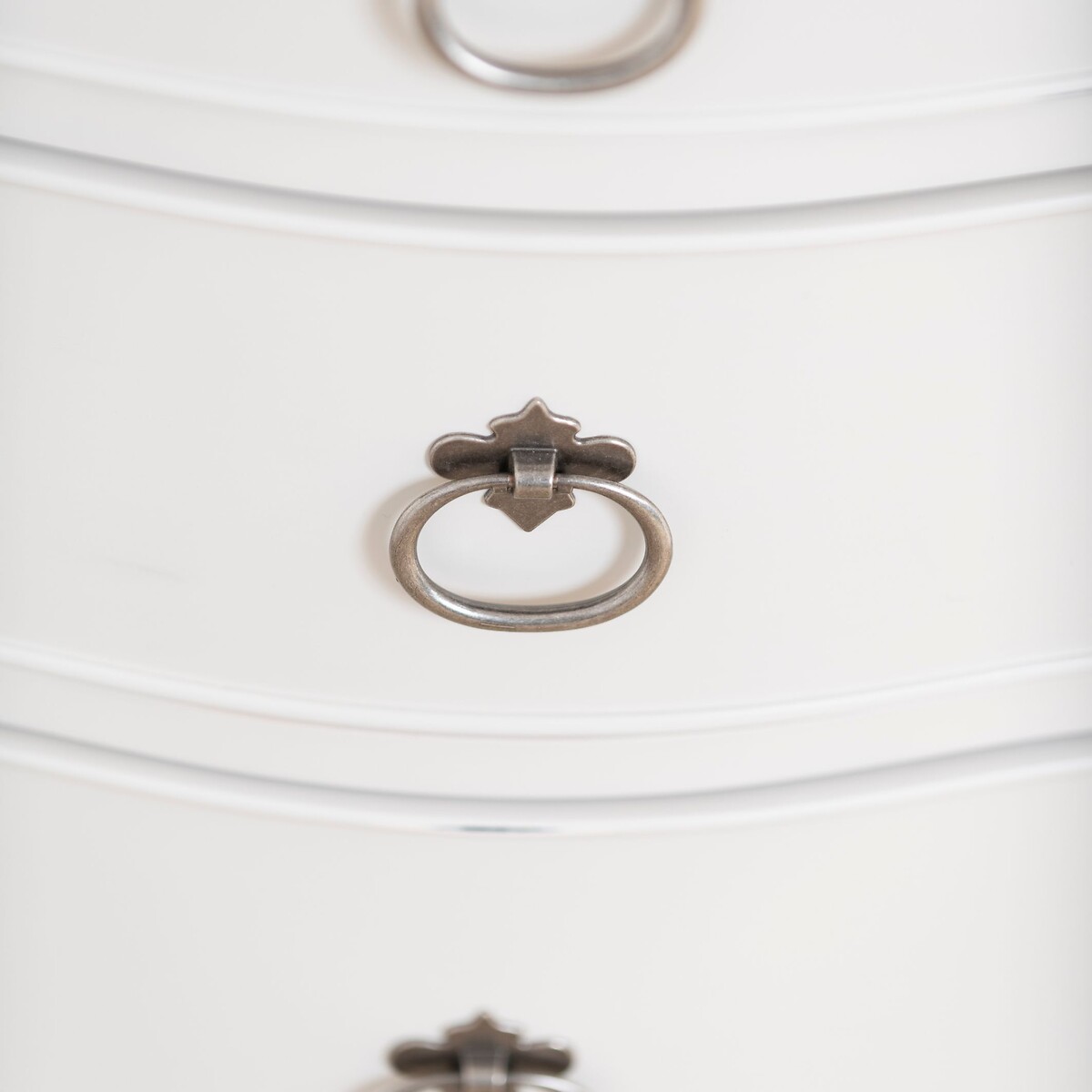 Etienne French-Vintage 6 Drawer Tall Boy grey white , WILLIS & GAMBIER