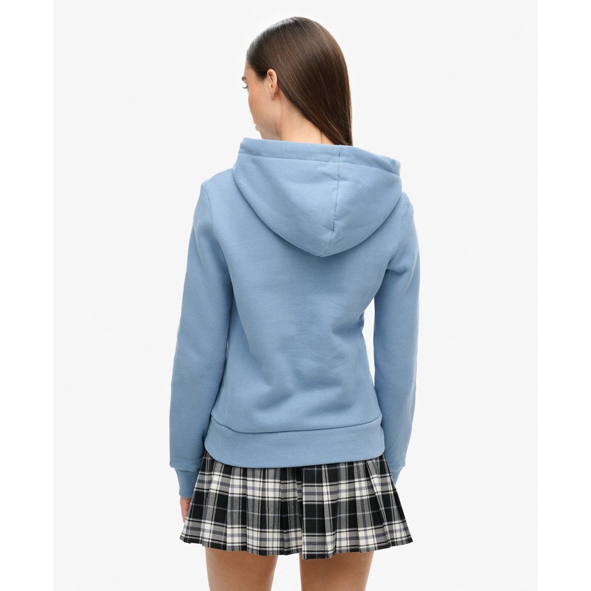 Sweat à capuche à logo arc-en-ciel bleu marée, SUPERDRY