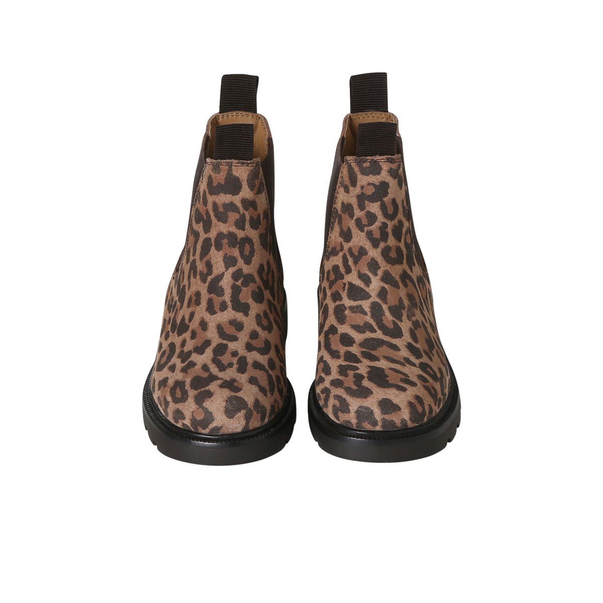 Boots en cuir à élastiques beige, VERTBAUDET
